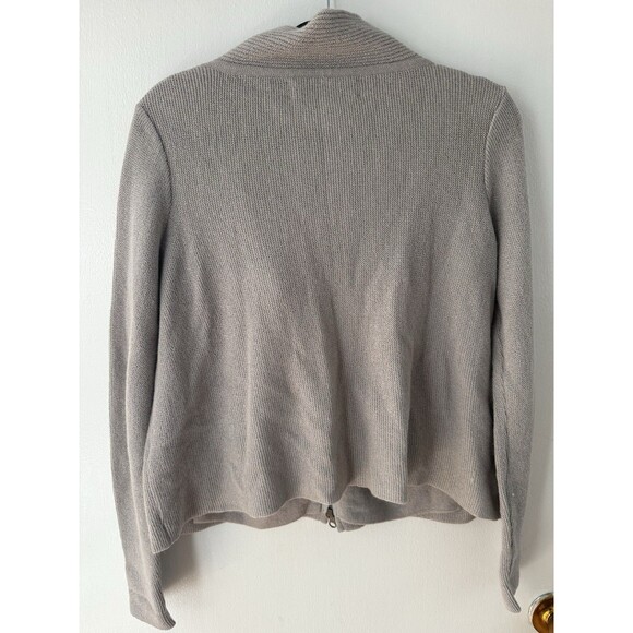 Beyond Threads Women’s XS Sweater Alpaca Wool Blend Full Zip Gray Long Sleeve - Picture 6 of 8